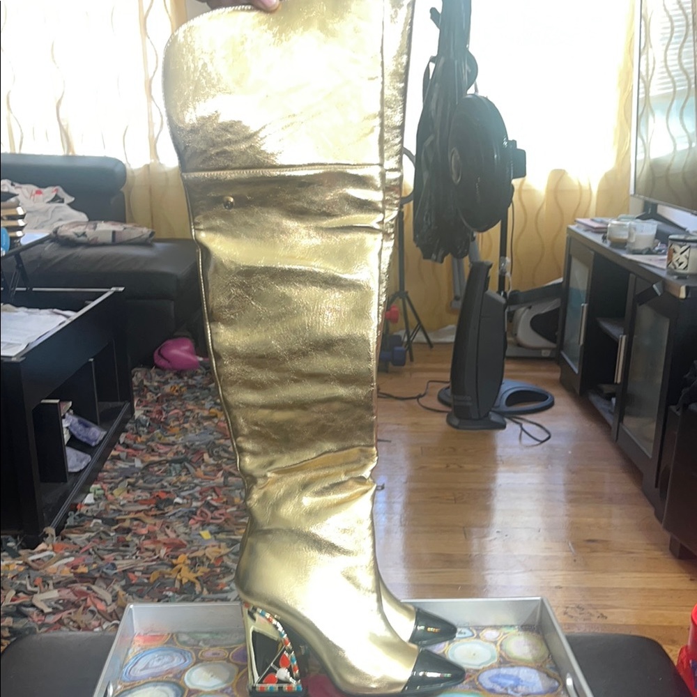 G by Guess Gold Heeled Boots